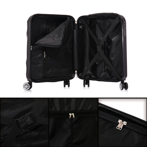 Raykong Maleta Cabina ABS 55x40x20cm (44L) - 20 Pulgadas Negro - Waves
