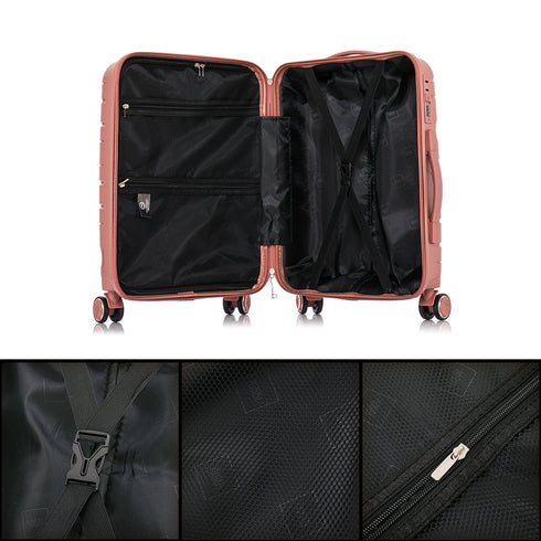 Mala Grande extensível 75cm Bass Rosa Anos 90