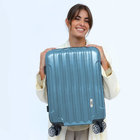 Maleta Cabina 55x39x21cm Policarbonato 45L - 20 Pulgadas Azul - Seda
