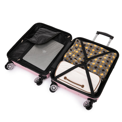 Raykong Maleta Cabina ABS 55x40x20cm (44L) Maxima aprovechamiento de espacio - 20 Pulgadas - RosaClaro