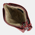 Bolso bandolera de piel para mujer con asa corta burdeos Martina