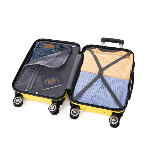 Mala de Cabine ABS 55x40x20cm 44L - 20 Polegadas Amarelo - Marina
