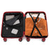 Mala de cabine 55x38x22 cm (44L) Polipropileno - Cadeado Embutido - 20 Polegadas - Bordeaux - Bass