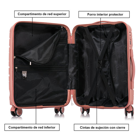Mala Grande extensível 75cm Bass Rosa Anos 90
