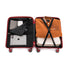 Maleta de cabina 55x39x21.5 cm (46L) Polipropileno - Candado Incrustado - 20 Pulgadas - Burdeos - Chocolate