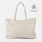 Mala shopper de pele bege para senhora, personalizável, modelo Luna
