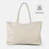 Mala shopper de pele bege para senhora, personalizável, modelo Luna