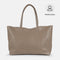Mala shopper de senhora em pele para personalizar cáqui Luna