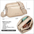 Bolso bandolera mujer pequeño de cuero PU tres compartimentos y dos bandoleras, bolso mensajero para cruzar polipiel regalo original para mujer - Dorado