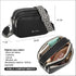 Bolsa de ombro pequena para mulher em pele PU com três compartimentos e duas alças, bolsa a tiracolo em imitação de pele, presente original para mulher - Preto
