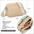 Bolsa de ombro pequena para mulher em pele PU, três compartimentos e duas alças, bolsa a tiracolo em pele sintética, presente original para mulher - Taupe