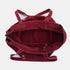Mala shopper de senhora em pele personalizável com tachas bordeaux Alexandra