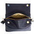 Bolso bandolera de piel con solapa Azul marino Laia