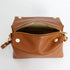 Bolso bandolera de piel con solapa Marrón Laia
