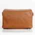 Bolso bandolera de piel con solapa Marrón Laia