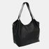 Mala de ombro shopper de mulher grande em pele Alina (Preto)