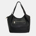 Mala de ombro shopper de mulher grande em pele Alina (Preto)