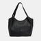 Mala de ombro shopper de mulher grande em pele Alina (Preto)