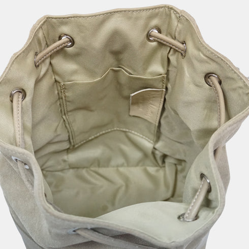 Mala a tiracolo de senhora em pele camurça - bolsa saco Giulia (cáqui)