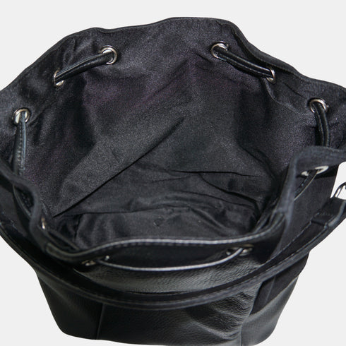 Tira colo de mulher pele camurça - mala saco Giulia (preto)