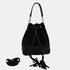 Tira colo de mulher pele camurça - mala saco Giulia (preto)