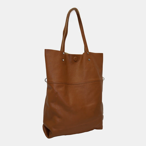Mala Shopper Grande de Pele para Mulher – Paulina (Castanho)