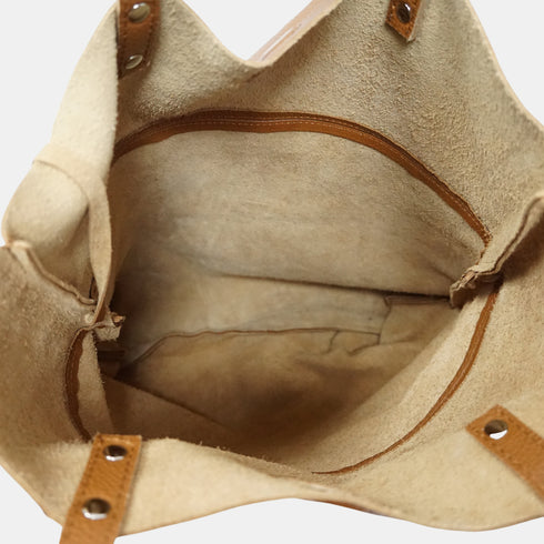 Mala Shopper Grande de Pele para Mulher – Paulina (Castanho)