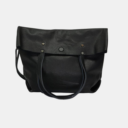 Mala Shopper Grande de Pele para Mulher – Paulina (Preta)