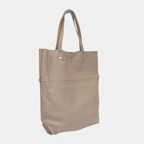 Mala Shopper Grande em Pele para Mulher – Paulina (Nude)