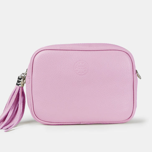 Bolso de bandolera piel con pompón Cristin Primavera Lila