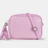 Bolso de bandolera piel con pompón Cristin Primavera Lila