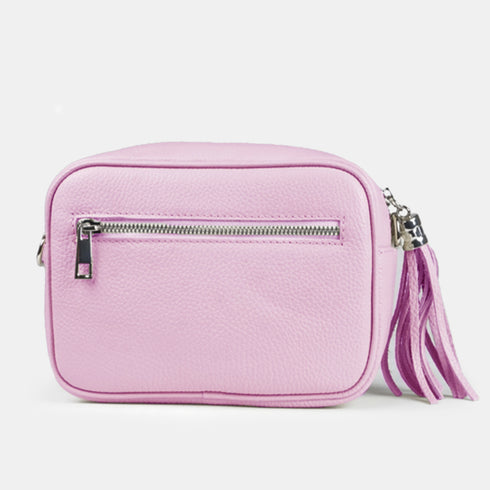 Bolso de bandolera piel con pompón Cristin Primavera Lila