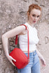 Bolso de bandolera con doble cremalleras Rojo Cora