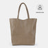 Mala shopper de senhora em pele personalizável caqui Amy