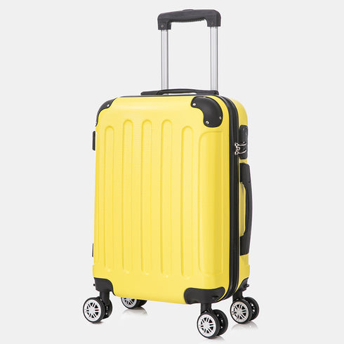 Mala de Cabine ABS 55x40x20cm 44L - 20 Polegadas Amarelo - Marina