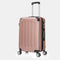 RAYKONG Maleta Mediana ABS 66x43x25cm | 71L | 24 Pulgadas | hasta 23kg semirígidas - RosaDorada