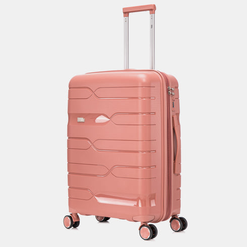 Mala Média extensível Bass Rosa de 65cm dos anos 90