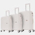Juego de maletas PP Rígida 3 piezas|Maleta Cabina 55cm|Maleta Mediana extensible 65cm|Maleta Grande Extensible 75cm|Choco Blanco