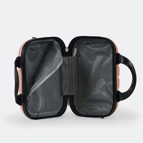 Necessaire de viagem tamanho L rosa-dourado Kike