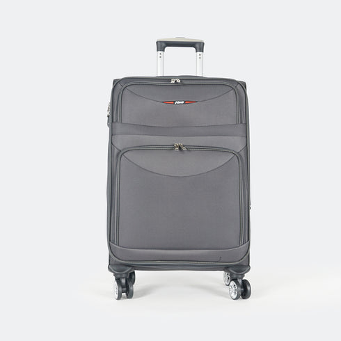 Mala de viagem maleável extensível 56cm/66cm/76cm/86cm, 10kg/15kg/20kg/23kg, de tecido poliéster Pissa Cinza