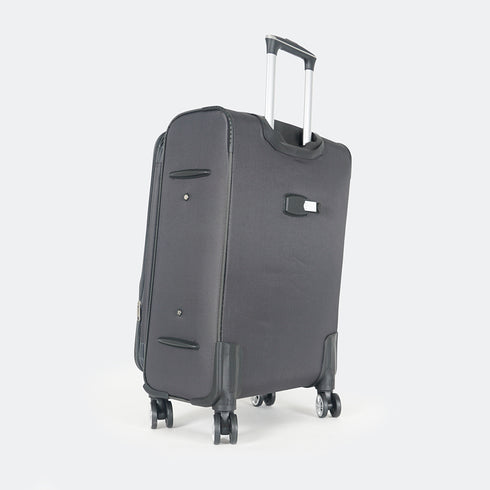 Mala de viagem maleável extensível 56cm/66cm/76cm/86cm, 10kg/15kg/20kg/23kg, de tecido poliéster Pissa Cinza
