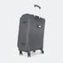 Mala de viagem maleável extensível 56cm/66cm/76cm/86cm, 10kg/15kg/20kg/23kg, de tecido poliéster Pissa Cinza