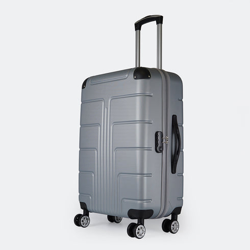 Mala de cabine S-15kg-55cm / M-20kg-62cm em ABS Empire Prateado