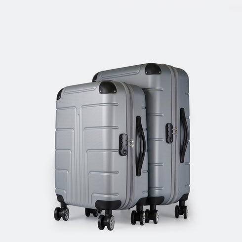 Mala de cabine S-15kg-55cm / M-20kg-62cm em ABS Empire Prateado