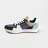Sapatilhas desportivas de mulher em pele com estampado animal azul Evelyn