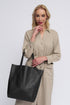 Bolso shopper para mujer de piel para personalizar negro Amy
