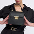 Bolso de con cadena para mujer con asa de mano con solapa negro Claudia
