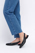 Sapatos rasos de pele pretos Beatriz para mulher