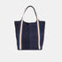 Mala tote em pele de camurça para senhora personalizável azul Sarah