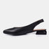 Sapatos rasos de pele pretos Beatriz para mulher